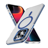 Two-color magnetic wireless charging transparent Case for iPhone