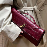 Handmade cowhide braided clutch bag long cowhide evening bag