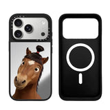 Fun Emoji Pony Magnetic Phone Case For iPhone