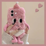 Cute Pink 3D soft Case For iPhone