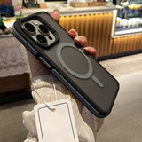 Luxury Matte Armor Magnetic Case For iPhone