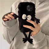 Plush briquettes Soft Plush Phone Case For iPhone