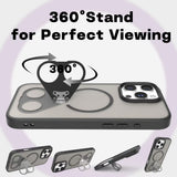 360°stand Matte Surface Bracket Shell magnetic Case For iphone