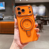 Plating Love Heart Magnetic Phone Case For iPhone
