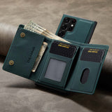 Magnetic Trifold Wallet Leather Case for Samsung