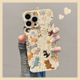 Oil painting full-screen cat case for iPhone