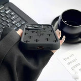 Luxury Black Cross Print case for iPhone