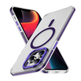 Two-color magnetic wireless charging transparent Case for iPhone