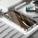 Wood Grain Curve Pattern Phone Case For Samsung