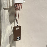 Premium texture solid color leather Case for iPhone