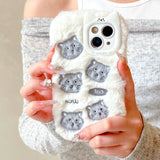 Cute Plush Bow Cartoon Cloud Shatter-Proof Phone Case for IPhone