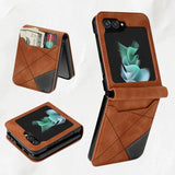 Card holder integrated folding phone case For Samsung Z Flip