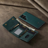 Magnetic Trifold Wallet Leather Case for Samsung