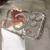 Diamond Magnetic Transparent Phone Case for iPhone