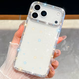 Shiny Little Stars Glitter Diamond Clear ring holder Case For iPhone