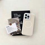 Summer liquid silicone magnetic phone case for iPhone