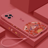 Chinese Style Liquid Ultra-thin Silicone Case for iPhone