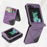 Card holder integrated folding phone case For Samsung Z Flip
