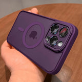 Matte Transparent Magnetic Lens Protection Case For iPhone