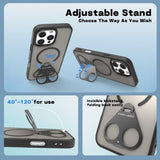 360°stand Matte Surface Bracket Shell magnetic Case For iphone