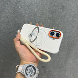 Diamond Platinum Magnetic Rotating Stand Case for iPhone