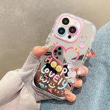 Pink Heart Phone Case Cute Protective Cover for iPhone