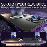 Frosted Glass Magnetic Wireless Charging Plain Case For iPhone