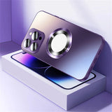 Frosted Glass Magnetic Wireless Charging Plain Case For iPhone