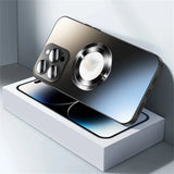 Frosted Glass Magnetic Wireless Charging Plain Case For iPhone