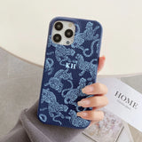 Personalised Customized Name Glitter Leather Case For iPhone