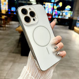 Plating Matte Magnetic Wireless Charge Case For iPhone
