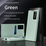 flip smart display LED transparent card pocke Case For Samsung Galaxy