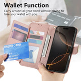 Crossbody Flip Leather Women Girls Wallet Card Holder  Case for IPhone with 2 Lanyads