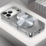 Metal Mesh For Apple Texture Pattern Glass Electroplated Phone Case For iPhone