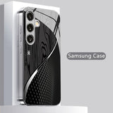 Electroplated glass geometric pattern phone case For Samsung