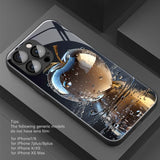 Luxury Waterdrop Crystal For Apple Tempered Glass  Case For iPhone