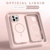 Magnetic Shockproof Silicone Wireless Charge Phone Case for iPhone