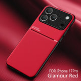 Leather Matte Magnetic Case For iPhone