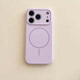 Magnetic Solid Color Silicone Case For iPhone