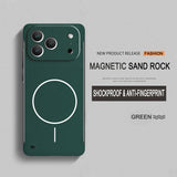 Magnetic PC Matte Frosted Frameless Case For iPhone