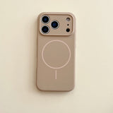Magnetic Solid Color Silicone Case For iPhone