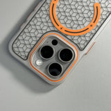 Ultrathin Frosted Geometric Elements Wireless Charging Case For iPhone