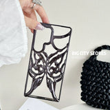 Luxury Plating 3D Hollow Butterfly Phone Case For Samsung