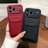 Card slot pocket wallet-style leather phone case For iPhone