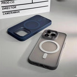 Luxury Spiricle Magnetic Camera Protection Matte Case for iPhone