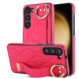 Leather Ring Wrist Strap Case for Samsung Galaxy