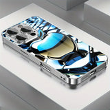 Luxury Gradient Texture For Apple Print Glass Electroplated Case For iPhone