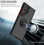 Luxury Matte Armour Magnetic Stand Phone Case For Samsung S26