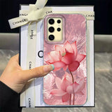 Luxury INS Lotus Flower Colorful Y2K Girls Print Women Case For Samsung