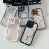 Luxury Frosted Transparent Magnetic Case For iPhone